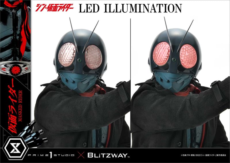 複眼が美しいCアイにはLEDを内蔵。ハチオーグ戦などで見せた、発光状態でディスプレイすることができる