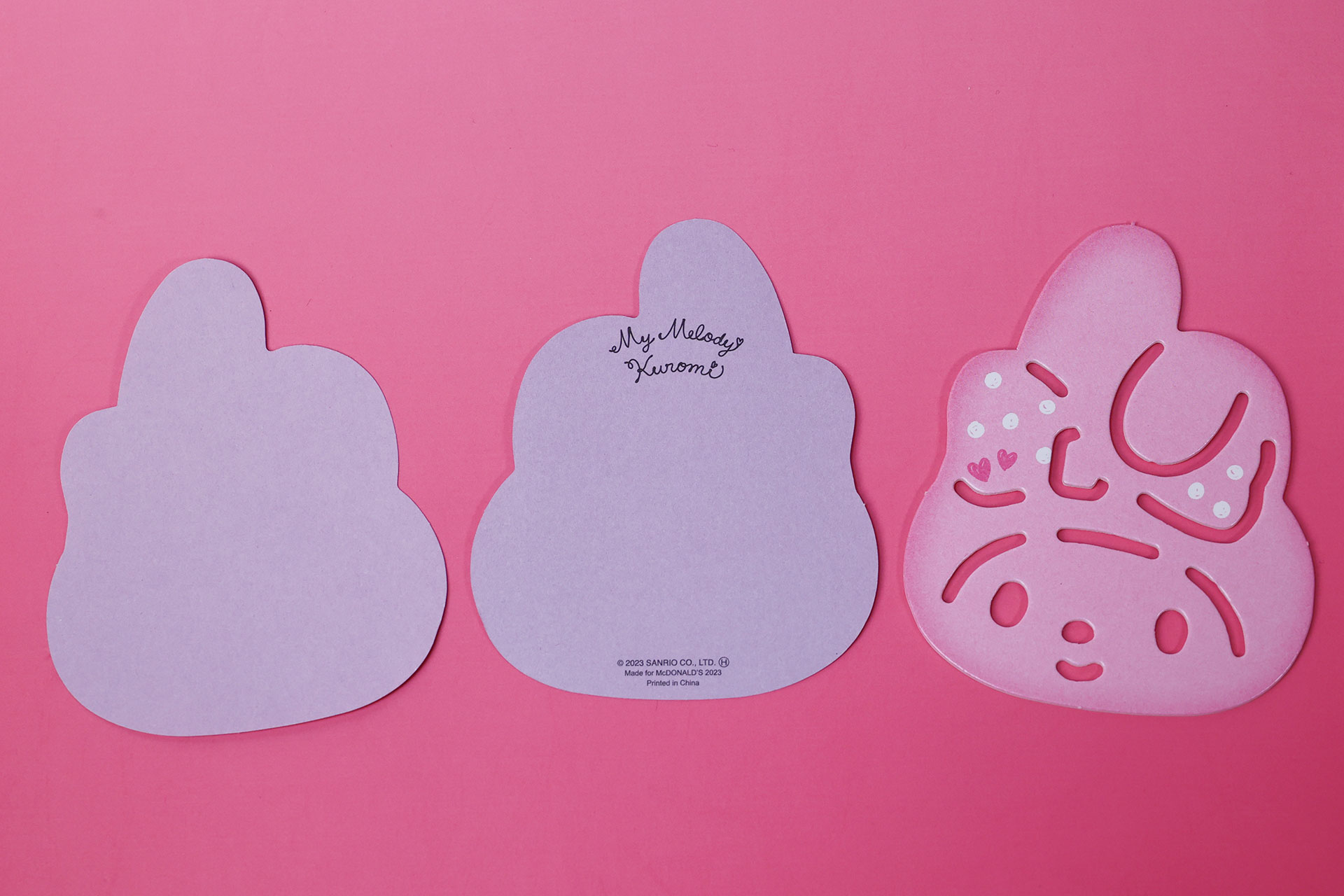 ケースの中にはメモが2枚とステンシルが入っている