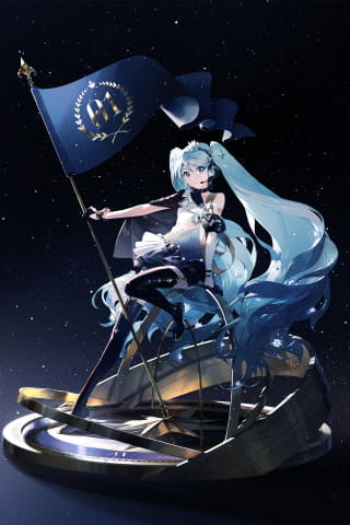 初音ミク」生誕15周年特別企画で「STAR」をテーマにした衣装の