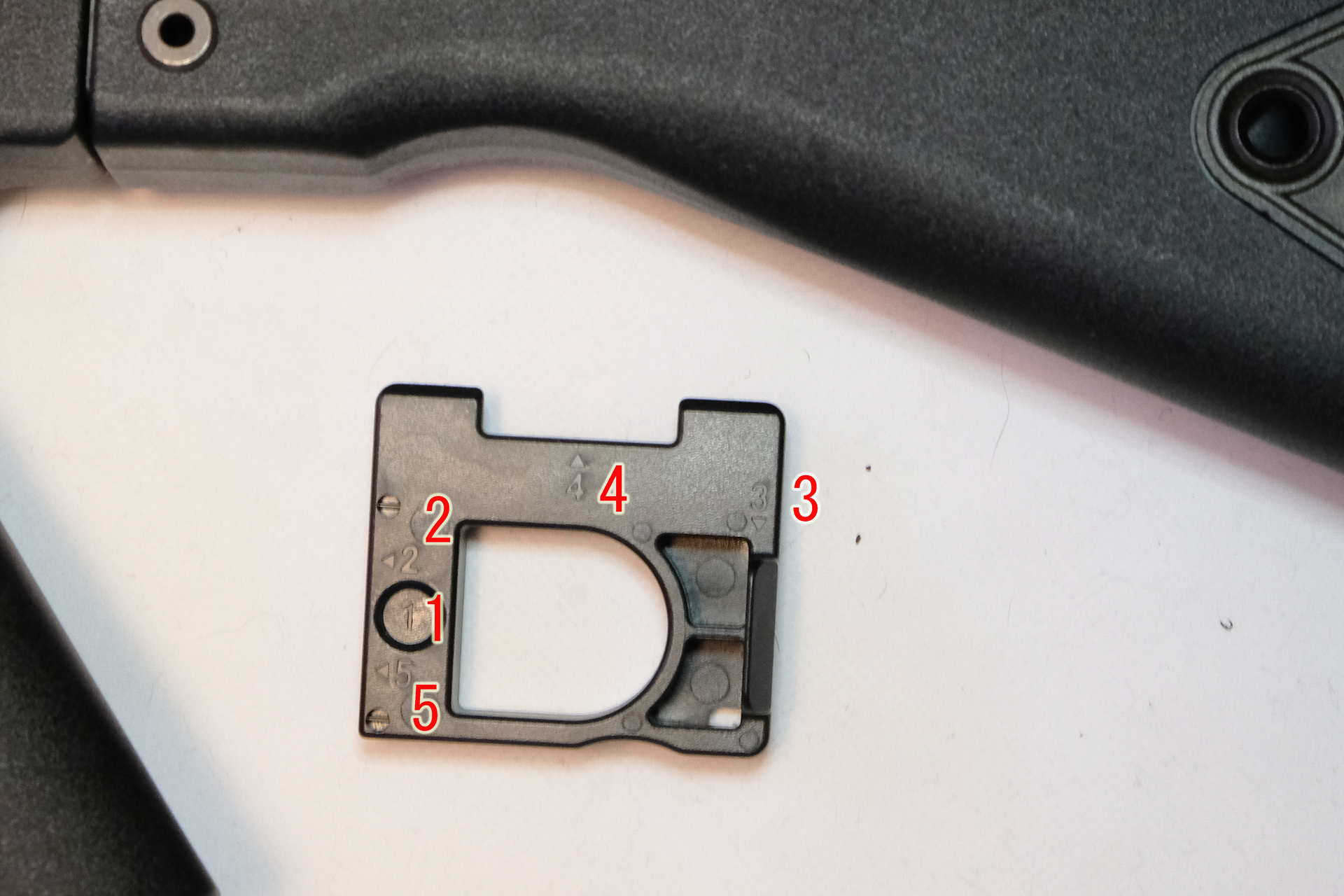 リムーバーには1～5まで番号が刻印されている