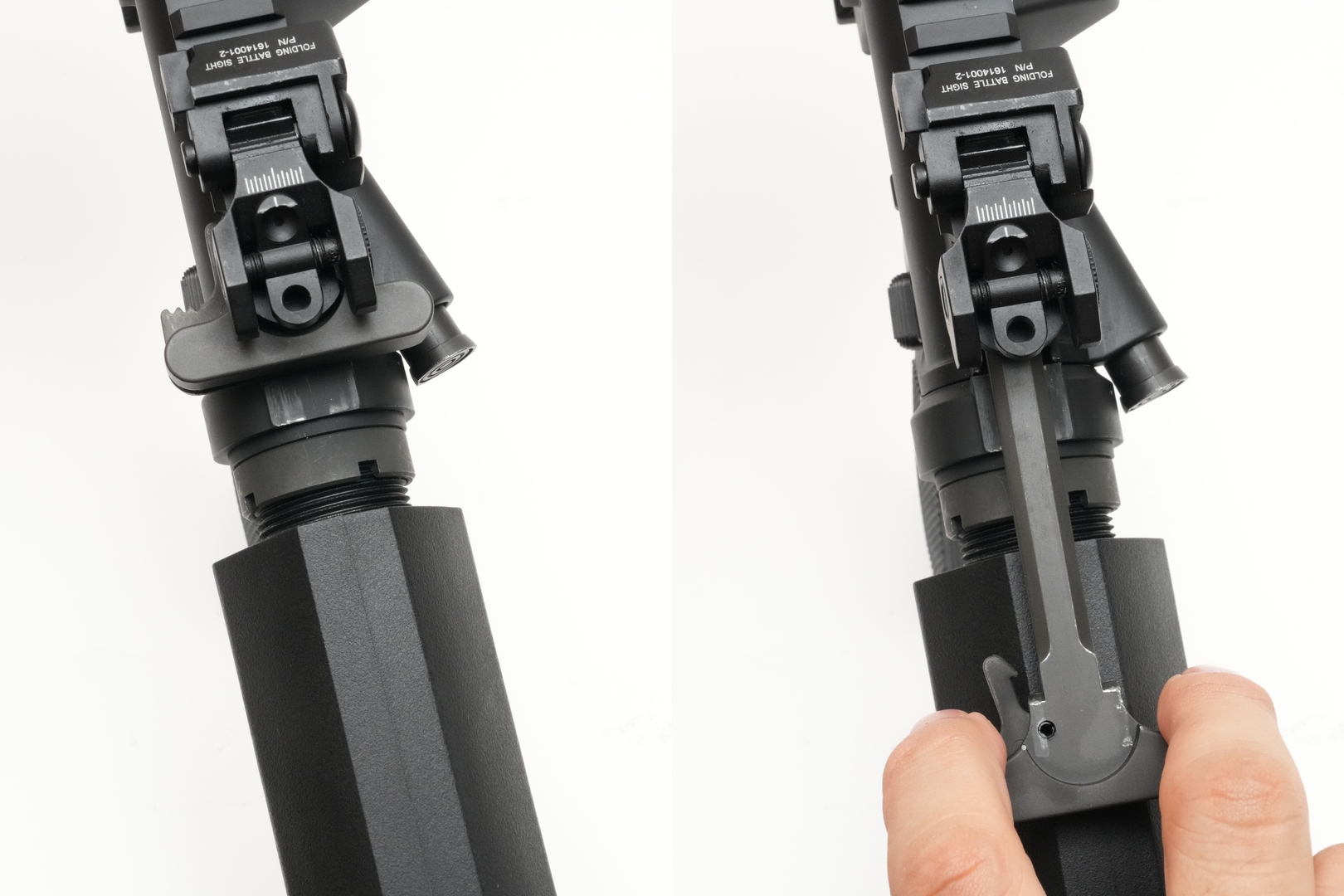 チャージングハンドルを引くとボルトが後退し、ポートカバーが開かれる