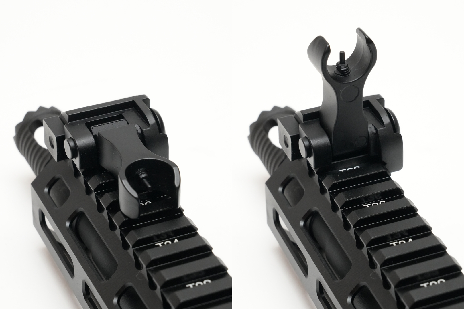 フロントサイトは高さを調整できる。なお工具は同梱されていない