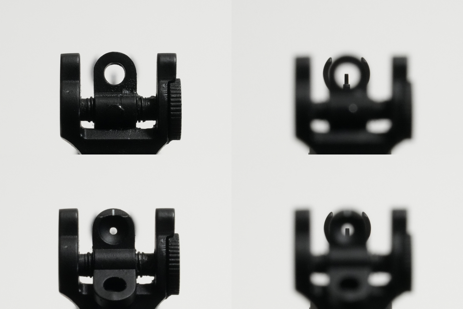 リアサイトの穴は2段階で調整可能