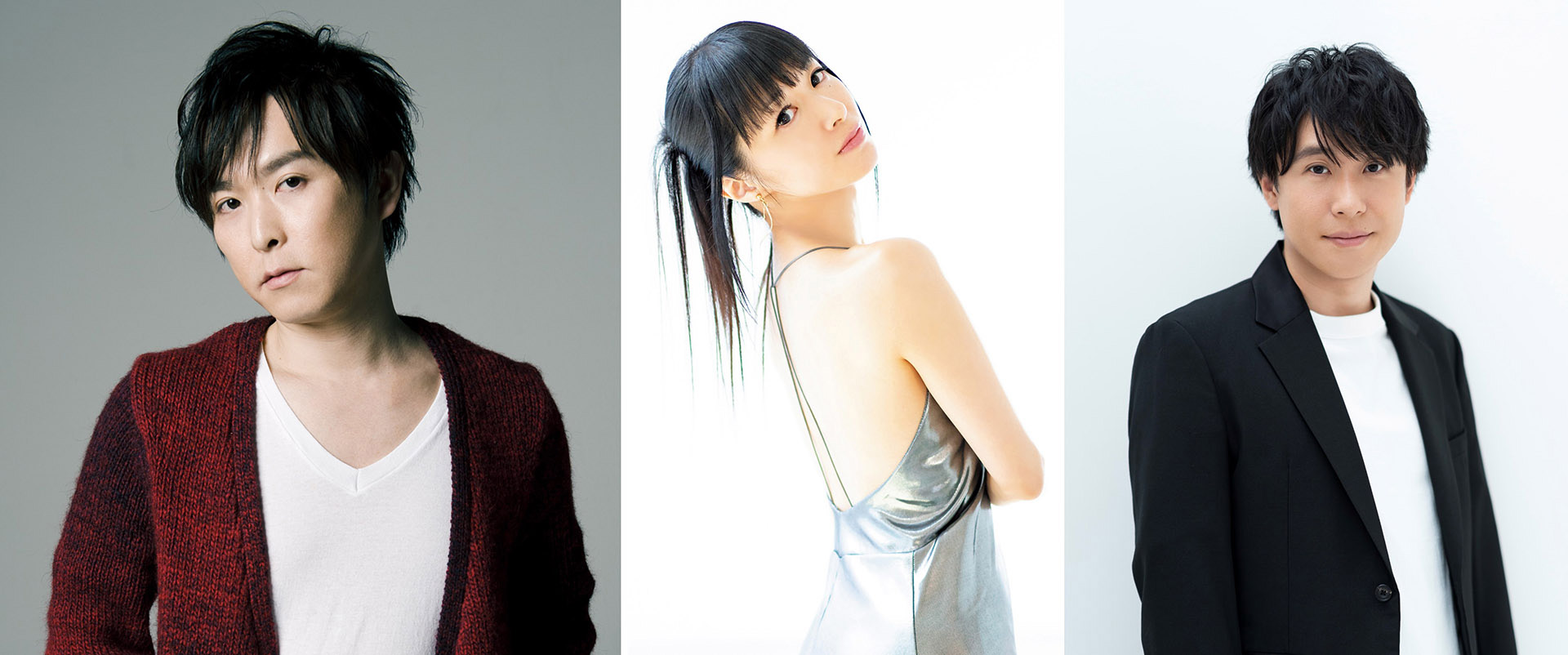 ※左より、保志総一朗さん（キラ・ヤマト役）、田中理恵さん（ラクス・クライン役）、鈴村健一さん（シン・アスカ役）