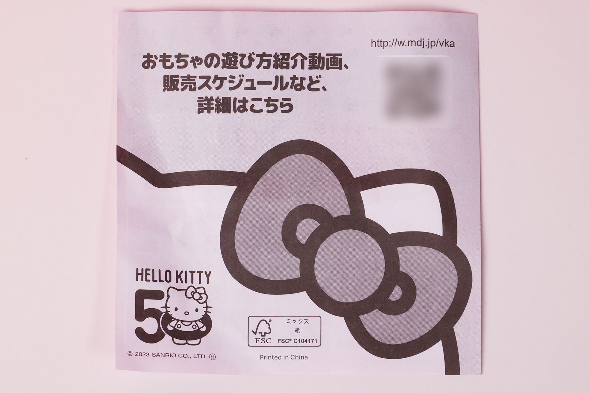 内容は全おもちゃに共通したものだが、遊び方や紹介動画などの詳細が見られるサイトのQRコードが記載された説明書も1枚付属している