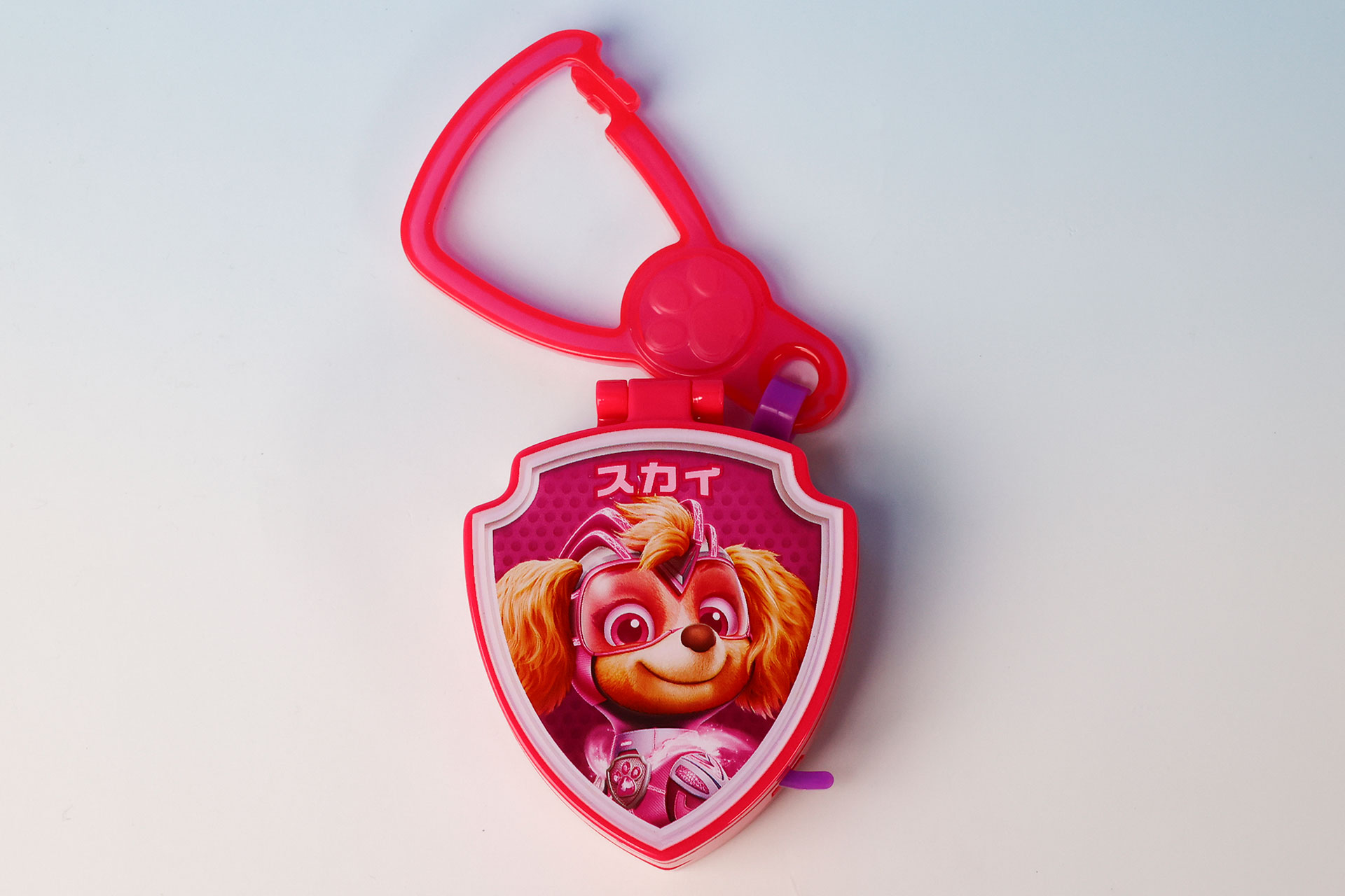 おもちゃの正面側には「スカイ」のイラストが描かれている