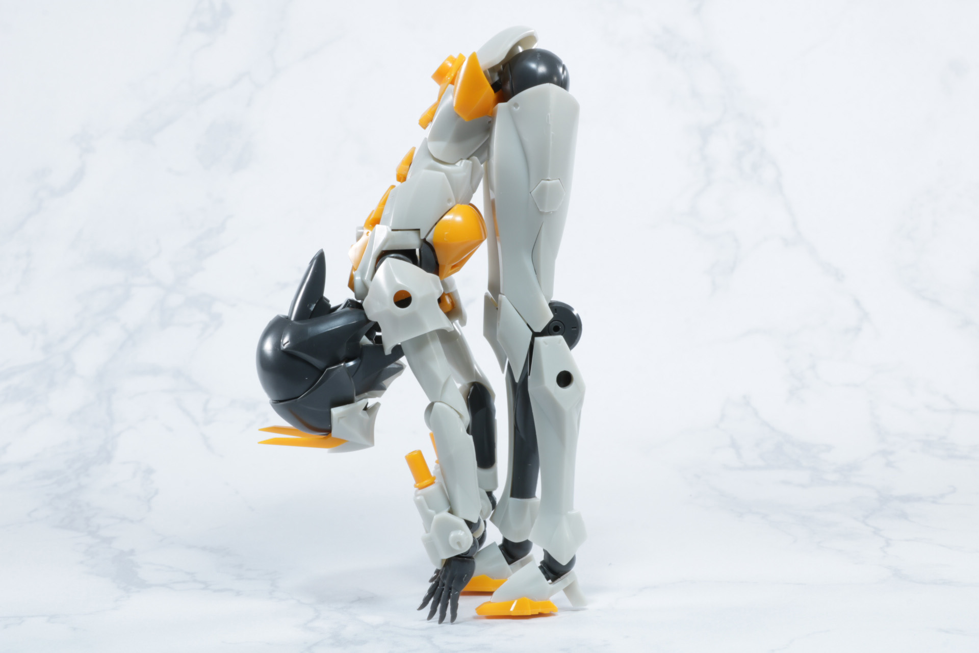 前屈姿勢ではつま先にまで付く柔軟性