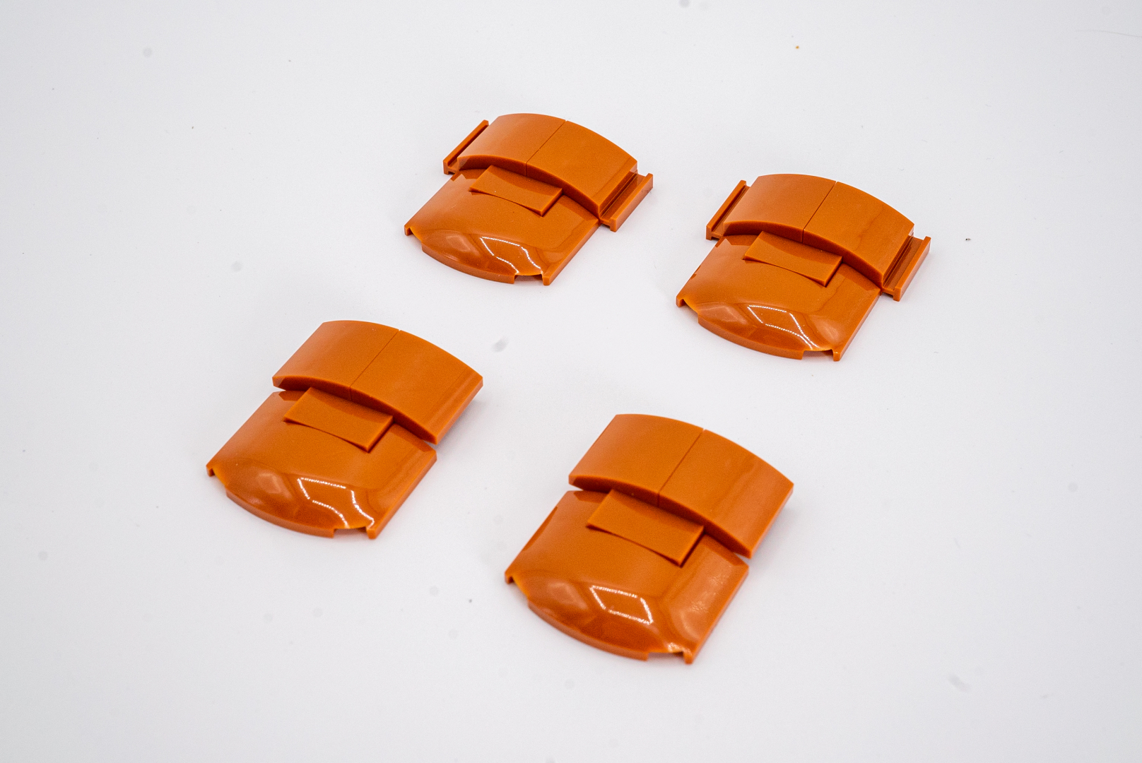 カーブスロープなど、曲面の多いパーツで植木鉢の外装を作る