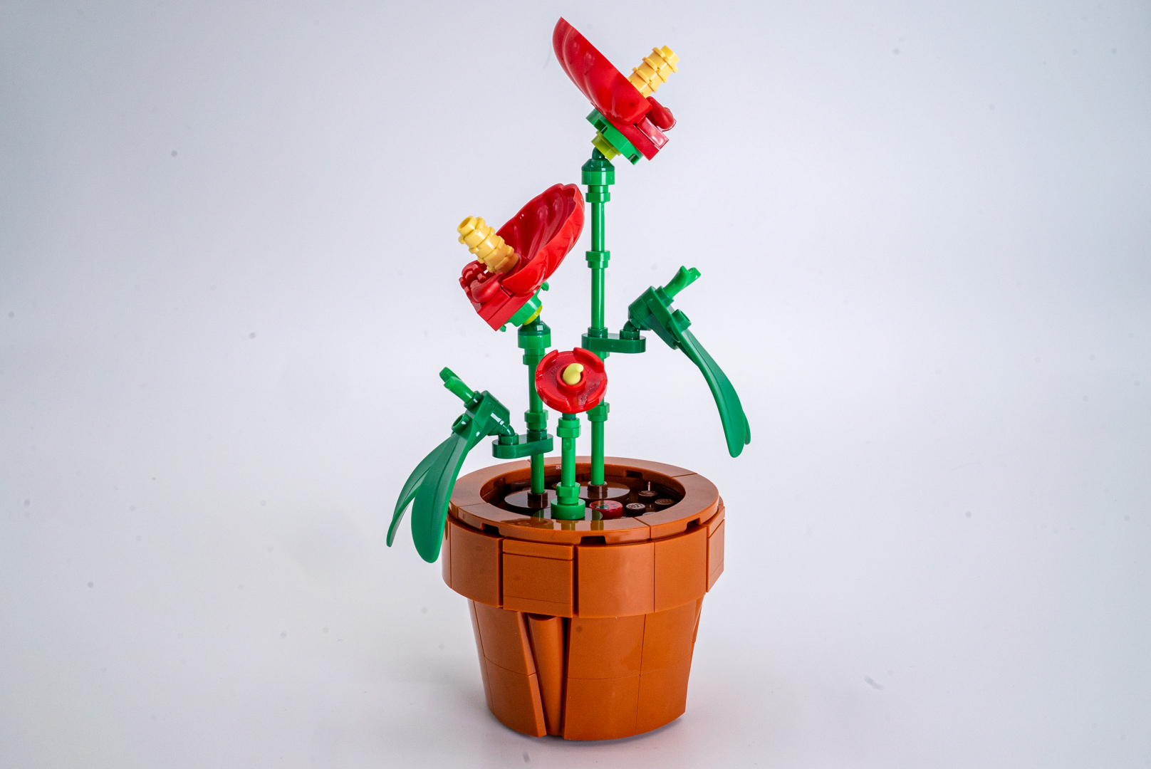 アンスリウムの完成品。一見レゴ ブロックとはわからないような再現度