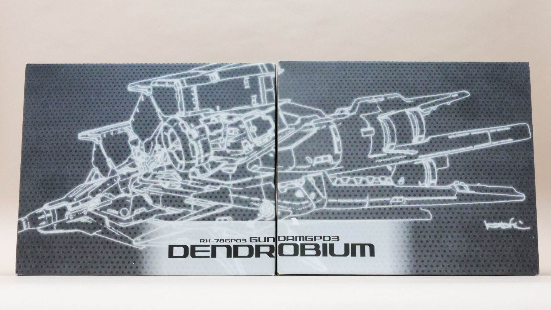 巨大な外箱の中に2つのコンテナ（内箱）があります