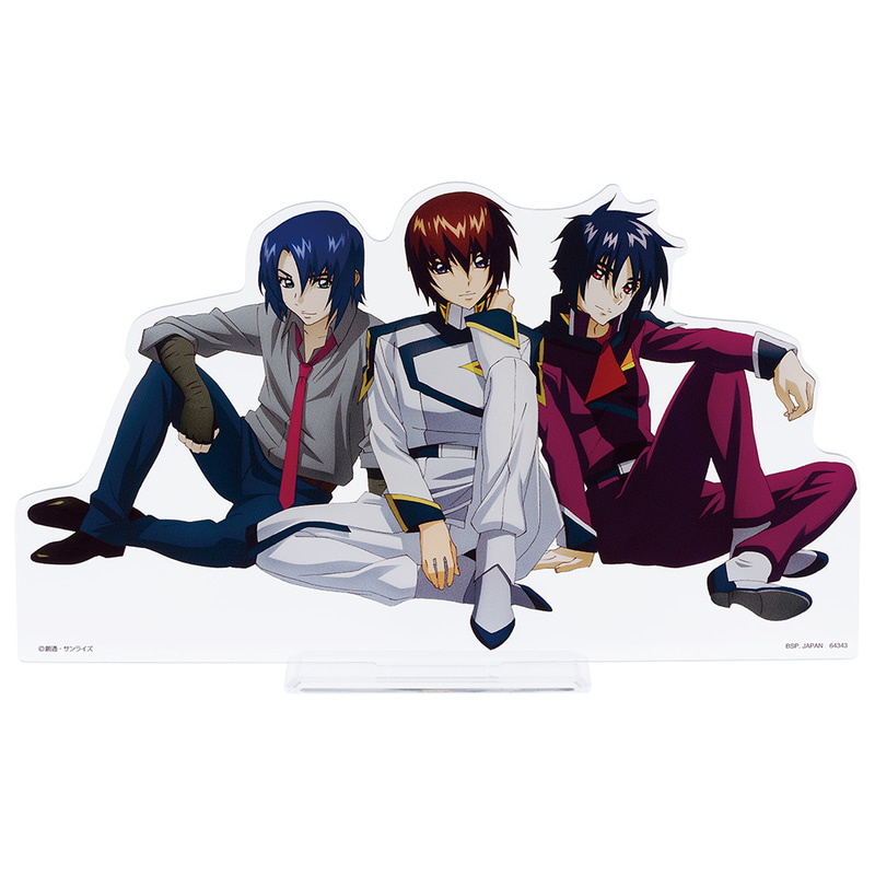 B賞 キラ・ヤマト＆アスラン・ザラ＆シン・アスカ 描き下ろし ビジュアルスタンド