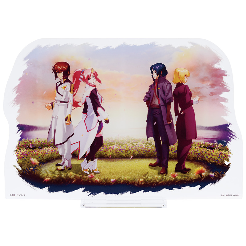 C賞 キラ・ヤマト＆ラクス・クライン＆アスラン・ザラ＆カガリ・ユラ・アスハ 描き下ろし ビジュアルスタンド