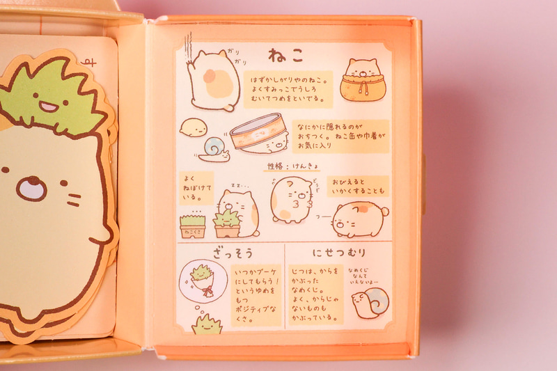 こちらが「ねこ」のキャラクターケースの内側