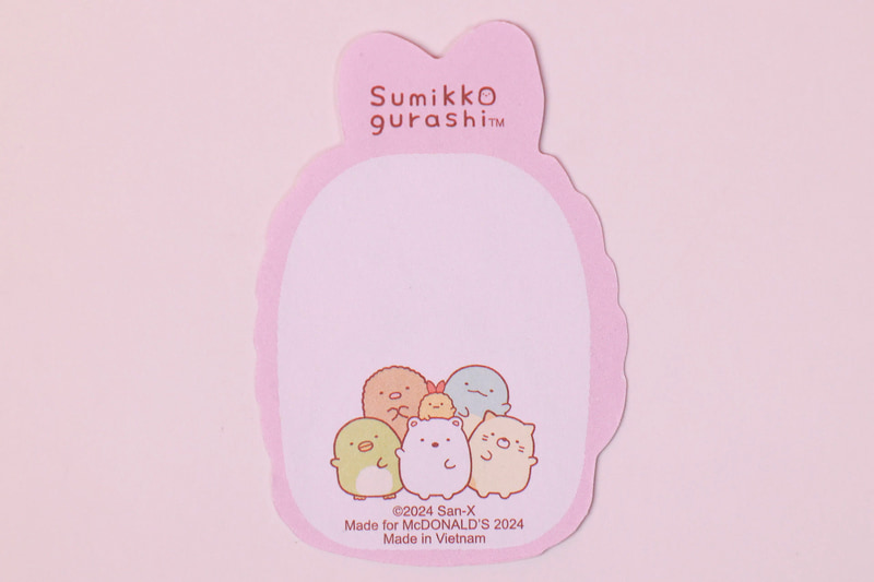 オリジナルメモシートの裏面は書き込みスペースになっている