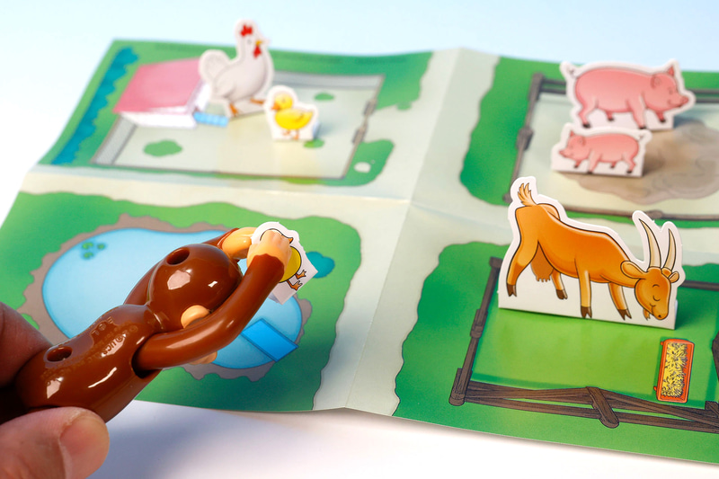 動物たちを掴んで、農場シートに乗せていこう！