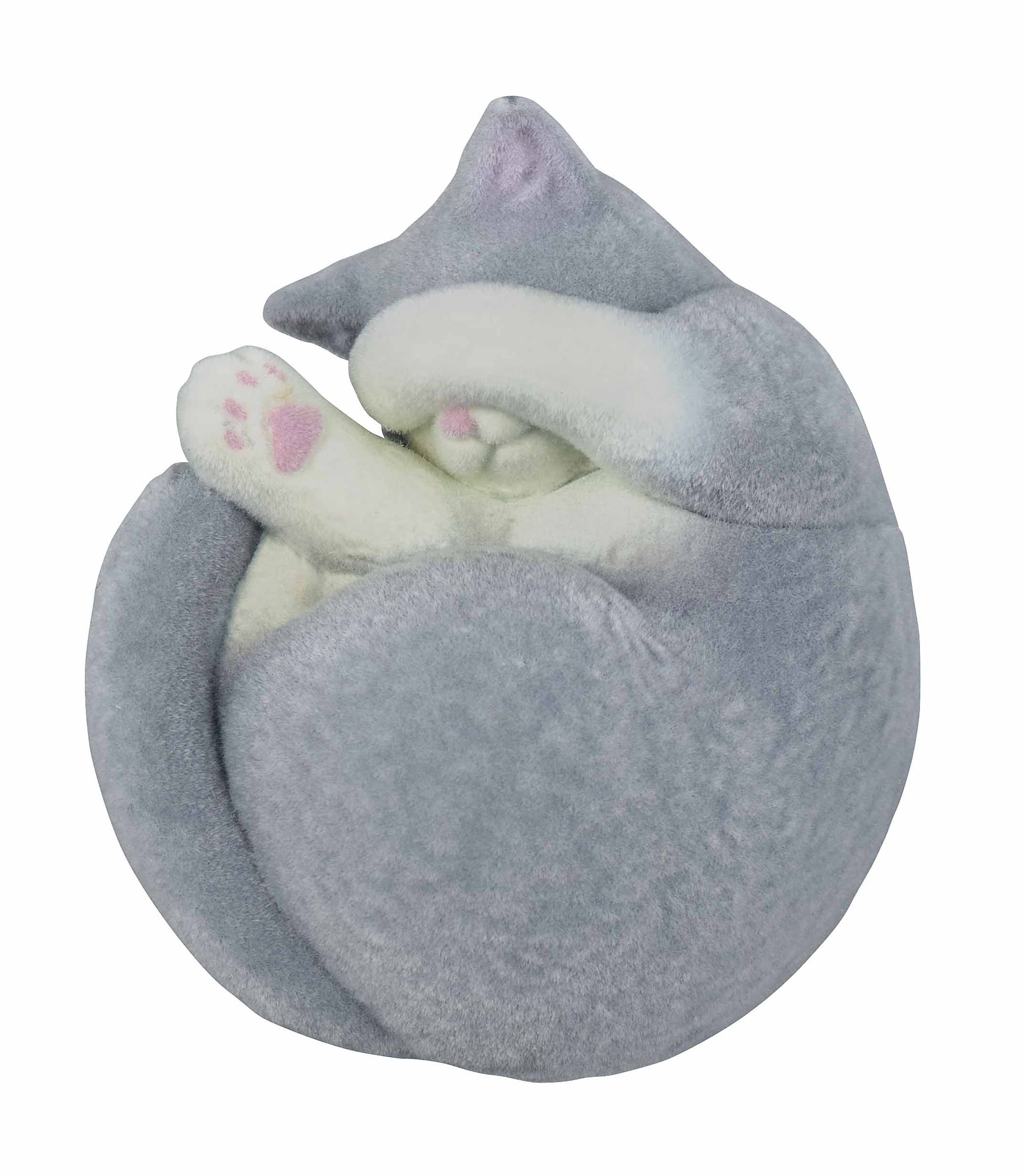 片手隠し-グレーハチワレ-