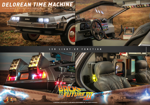 【新品未使用】HotToysデロリアンPart3タイムマシン バック・トゥ・ザ・フューチャー PART3」より「デロリアン