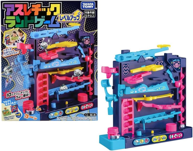 付属のコネクターを使えば、別売りの「アスレチックランドゲーム」シリーズ商品とつないで遊べる