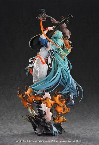 【開封済】初音ミク 十面埋伏Ver. フィギュア 特典付 まるで水墨画のような琵琶を持った初音ミクのフィギュア「初音