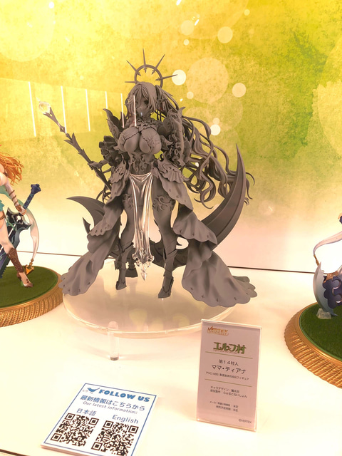 あみあみブースにてヴェルテクスの「エルフ村」シリーズフィギュアが