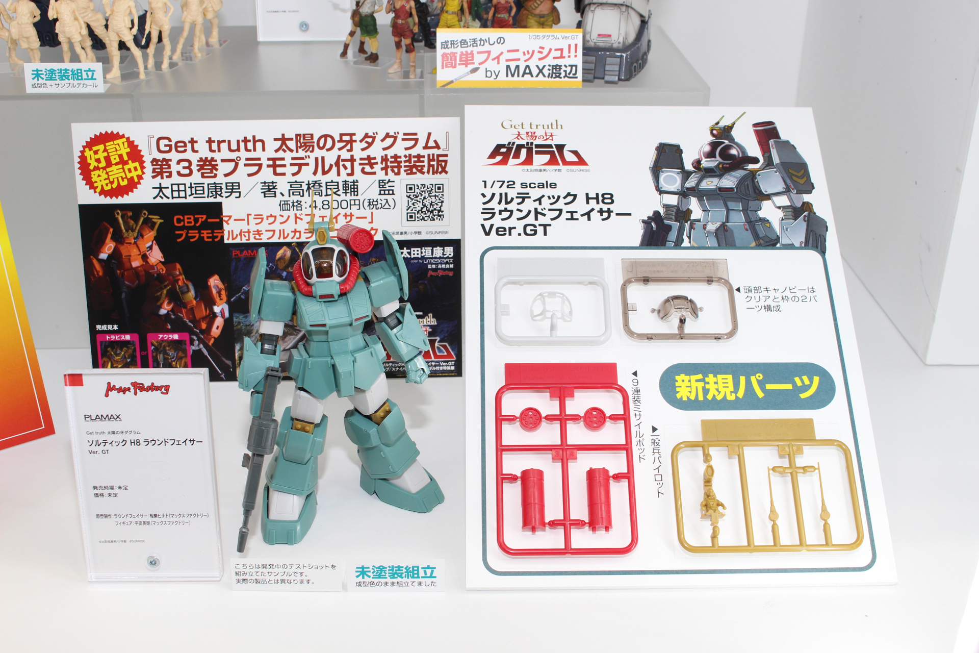 「ソルティック H8 ラウンドフェイサー Ver.GT」。単行本第3巻の特装版に付属したラウンドフェイサーのノーマル版。一部パーツを新規に用意