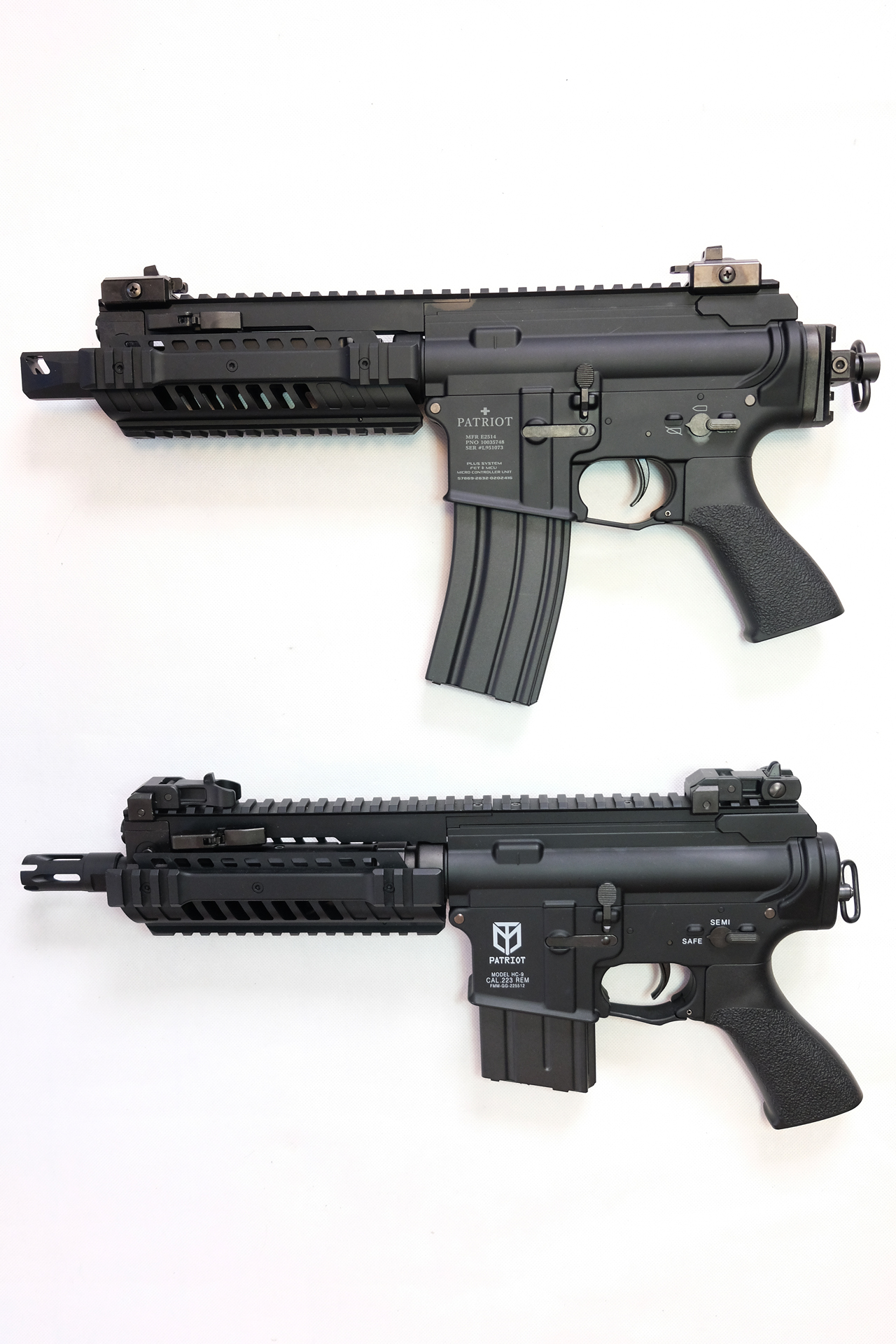 「パトリオットプラス」（上）と「M4パトリオットHC」（下）