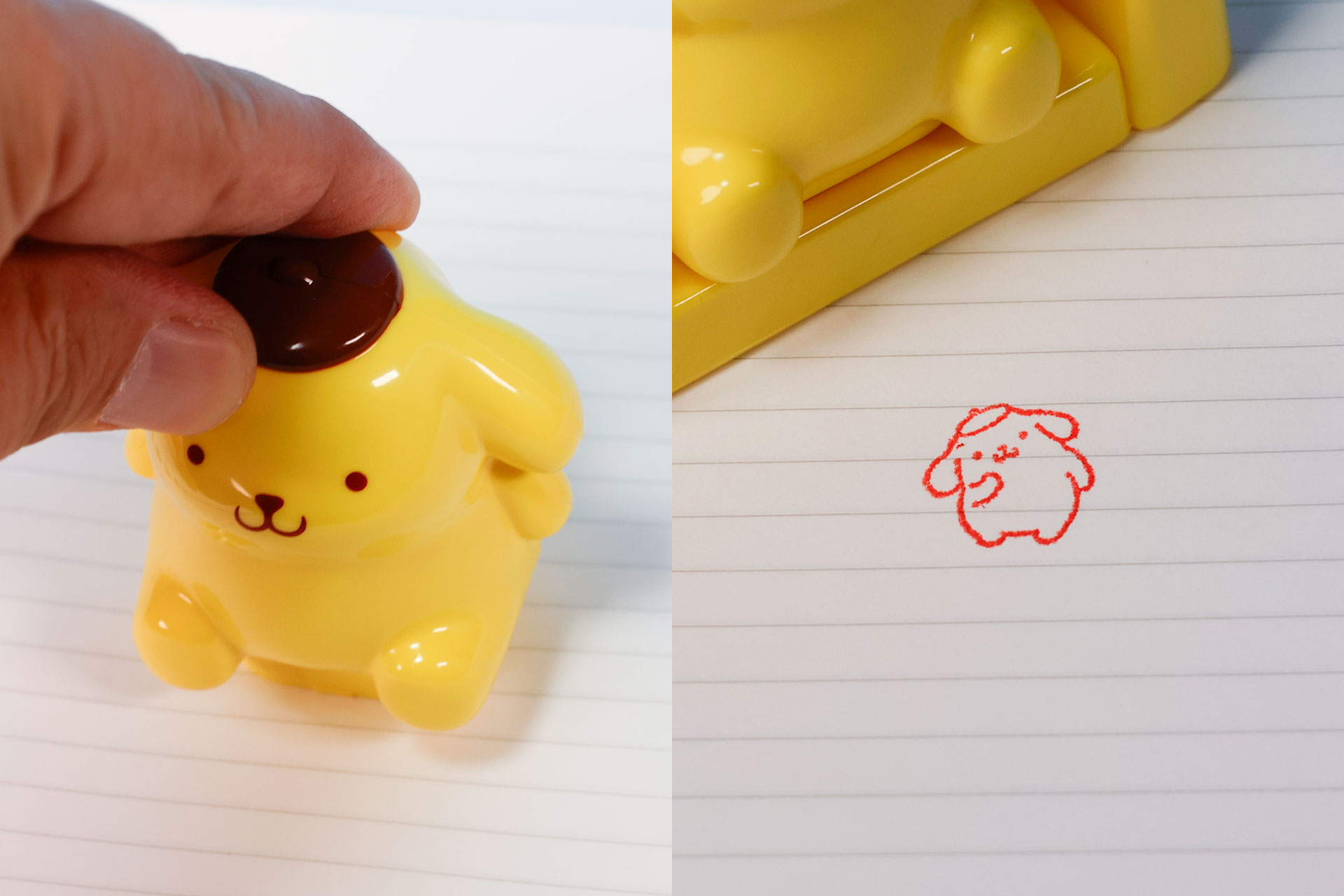 好きなところにスタンプを押していこう。ちなみに朱肉などは不要でそのまま押すことができる