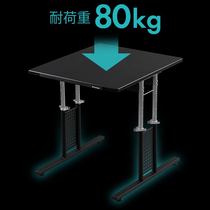 卓上に市販のカラーボックスを置くことができる