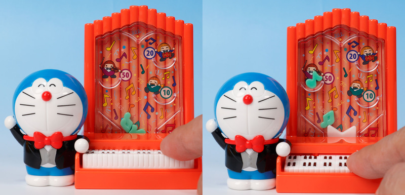 遊ぶときは、鍵盤部分を指で弾こう