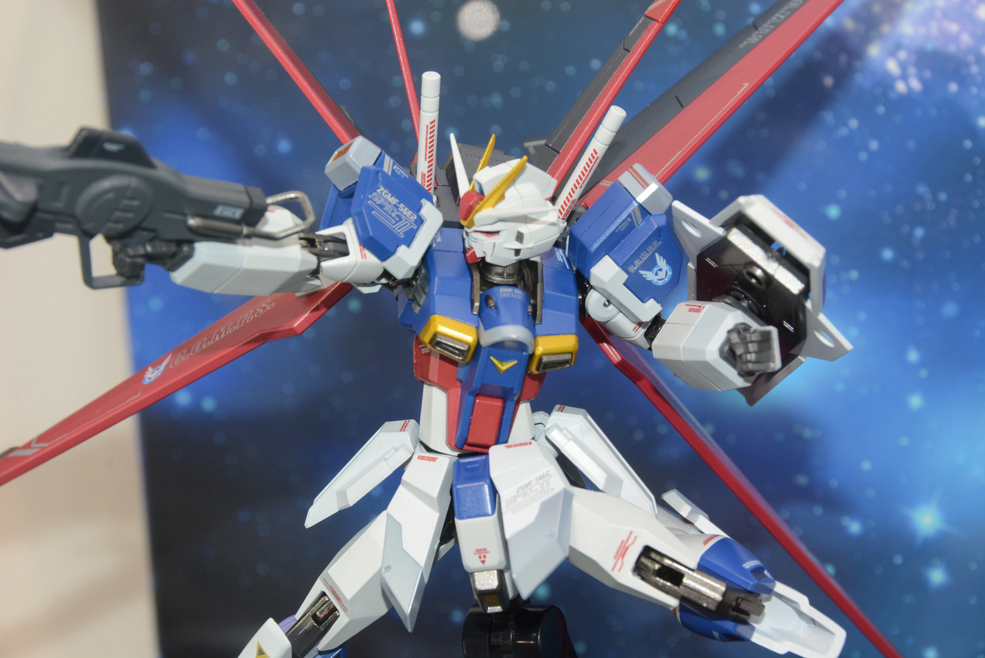 アカツキと共に展示されていた「METAL ROBOT魂 ＜SIDE MS＞フォースインパルスガンダムSpecII」こちらも今後受注開始予定