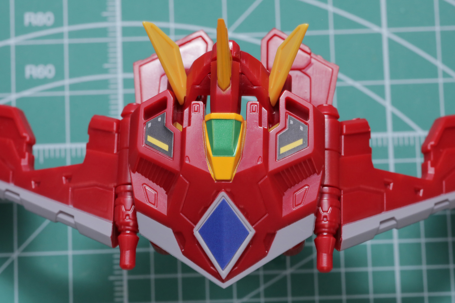 中央部にシールを貼って色分け