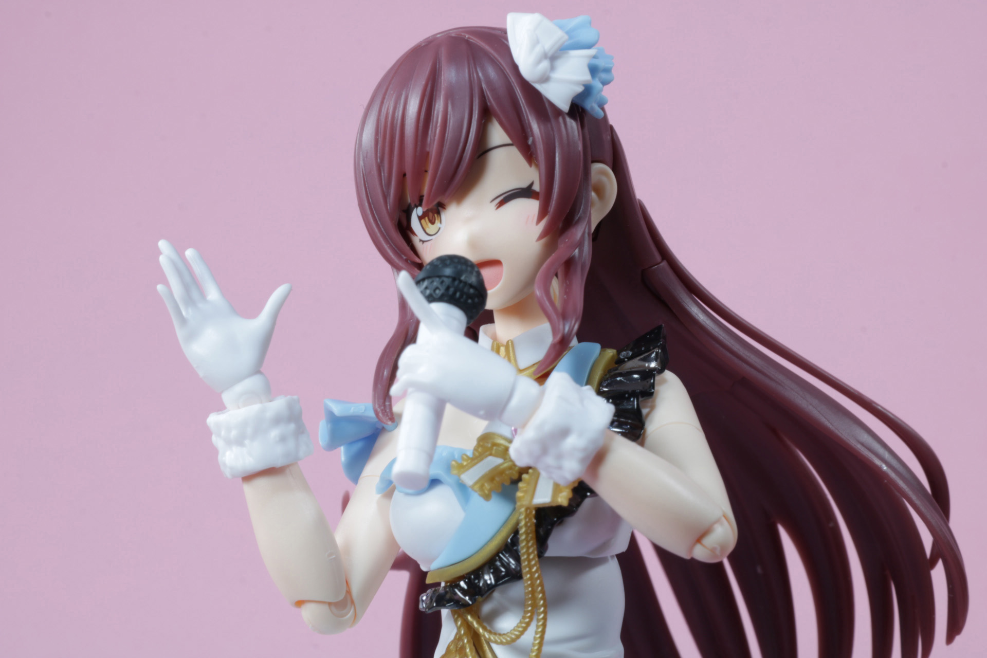 マイクを手に歌う姿