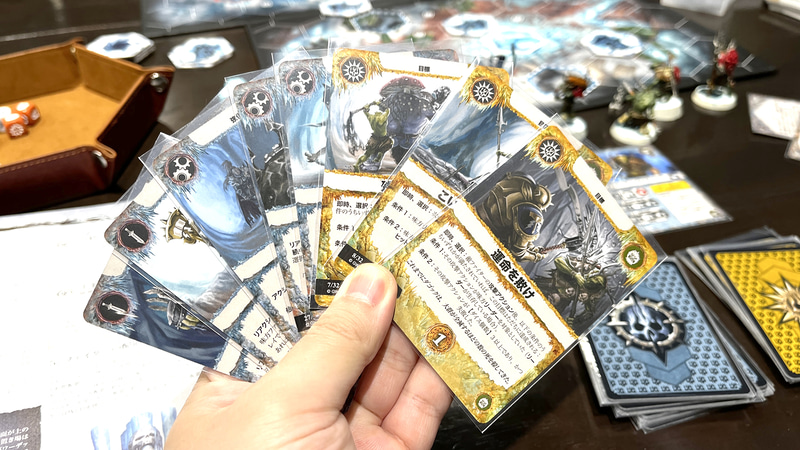 ゲームの始めに実際に引いたカード。このとき、まだどんな効果を発揮するのか全く知らない