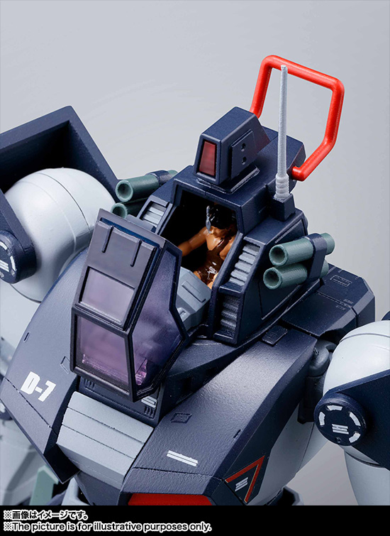 前作「太陽の牙ダグラム」のダグラムのコクピット。ダグラムは全高9.63mであり、商品で詳細なコクピット描写が可能だった。画像は「HI-METAL R ダグラム」