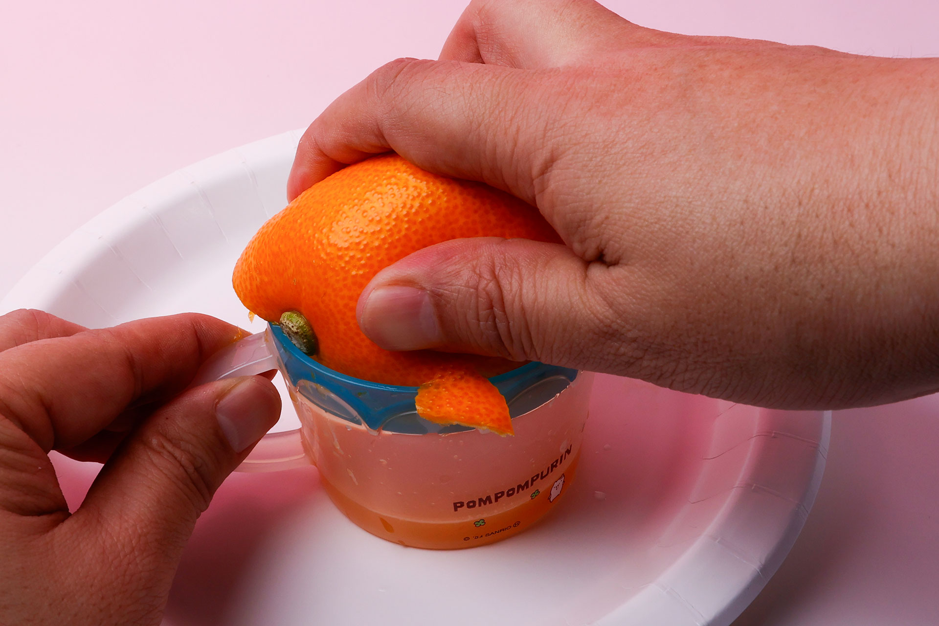 ためしにスーパーでオレンジを購入して絞ってみた