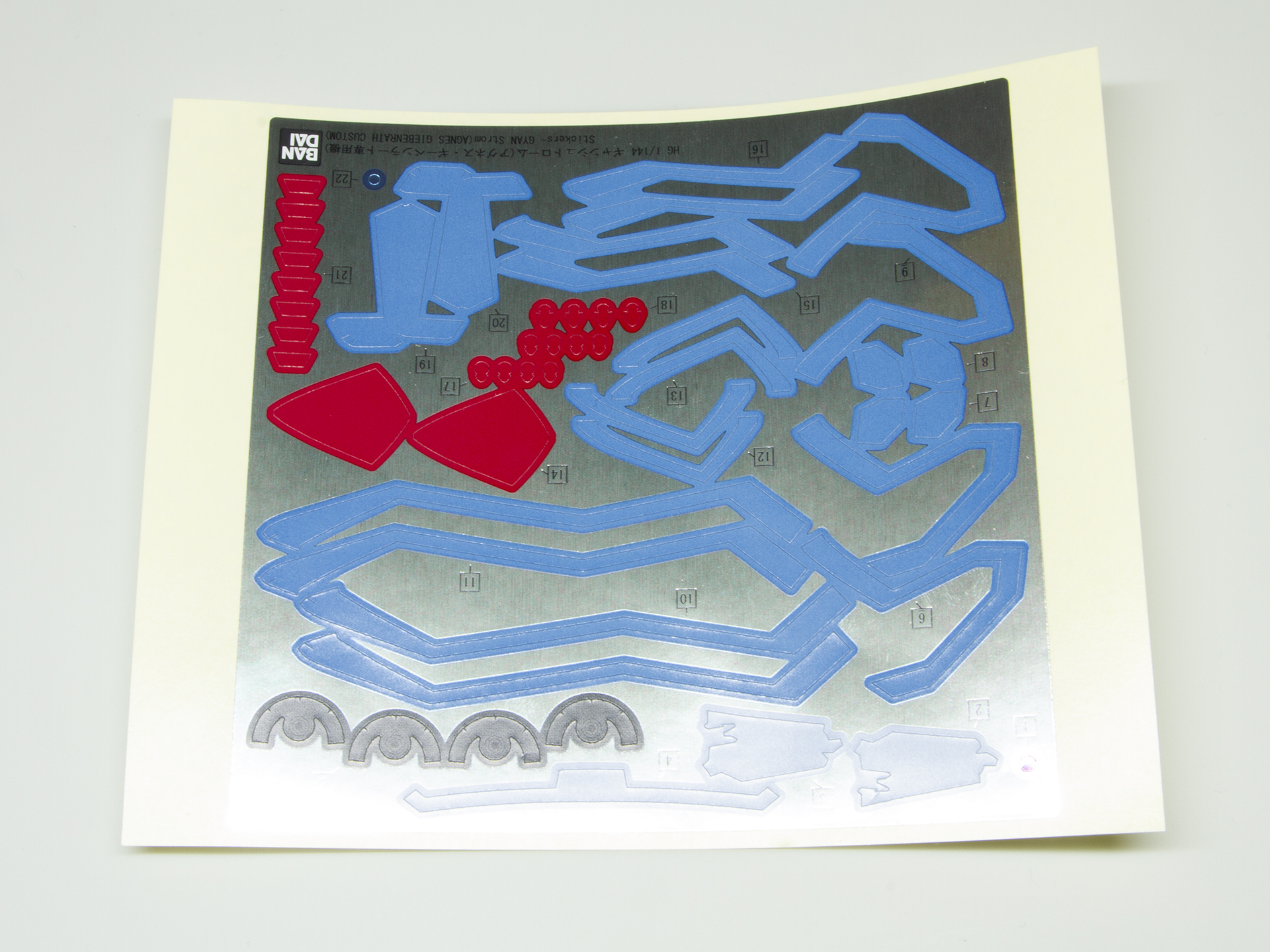 シール一式。主にバックパックで使用する