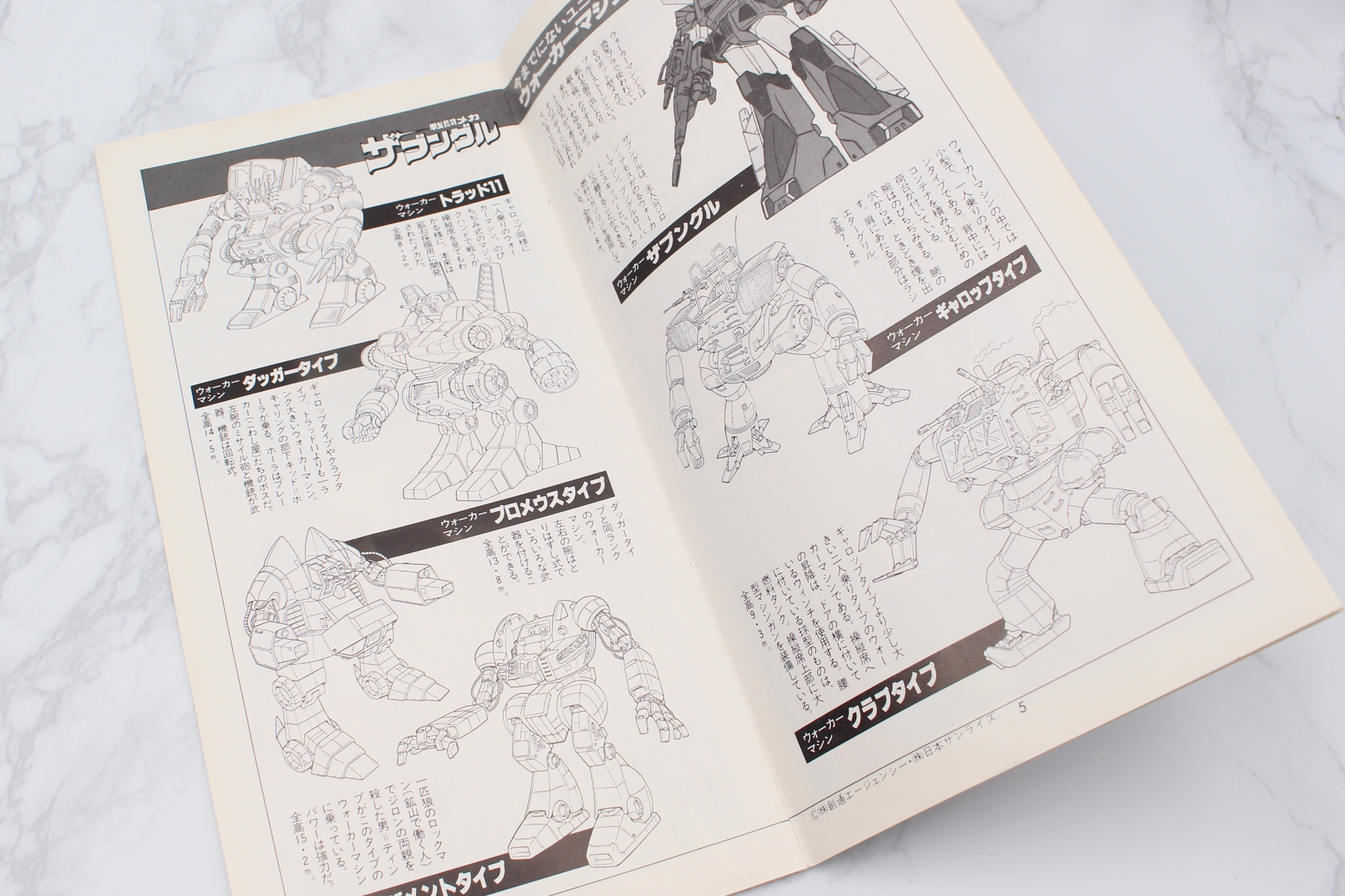 「模型情報」1982年3月号より。プラモデル用にデザインされたハイディテールなWMが並ぶ