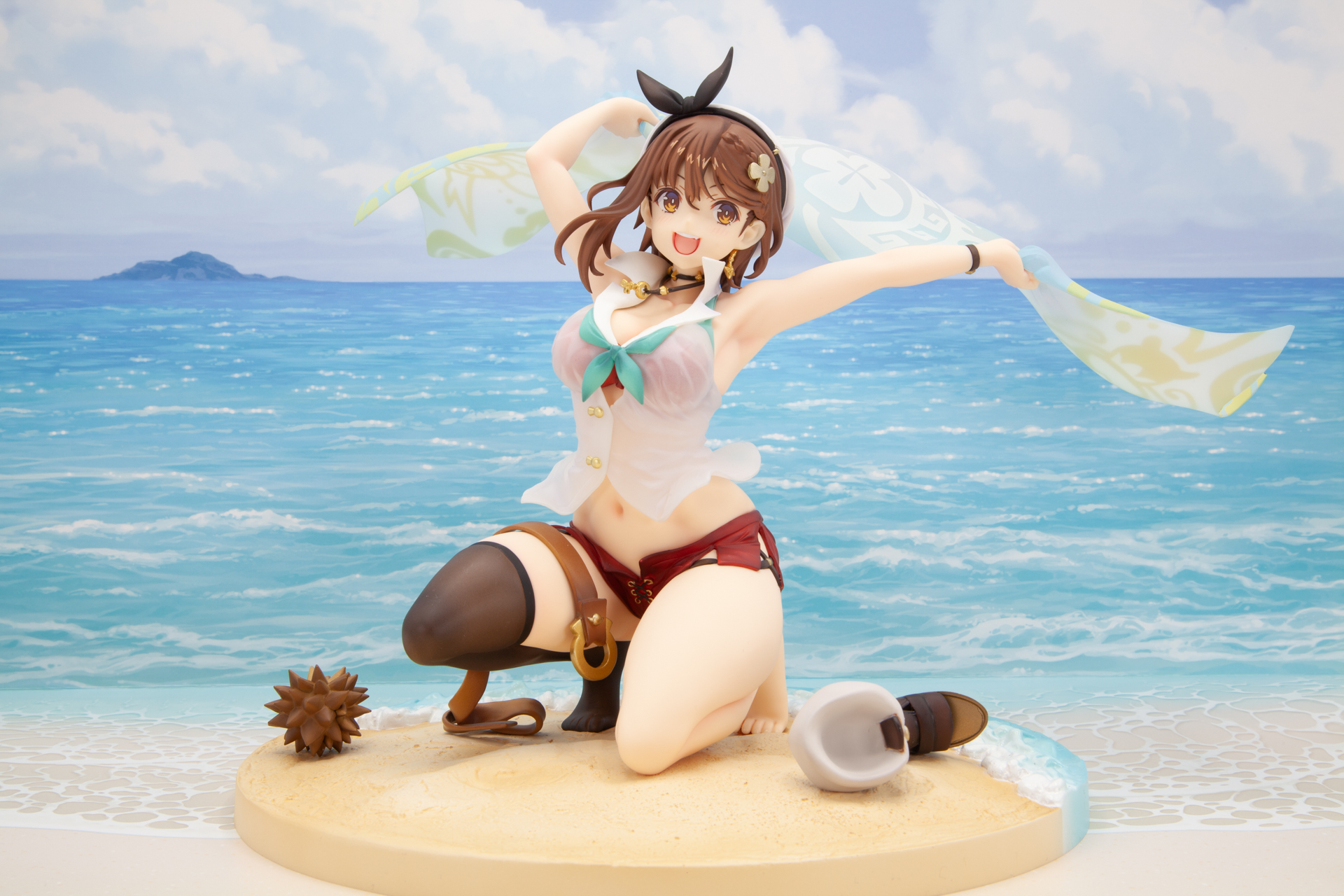 背景に海をモチーフにしたシートを活用するだけで印象ががらりと変わる（なお本製品には背景シートは付属していないため注意して欲しい）