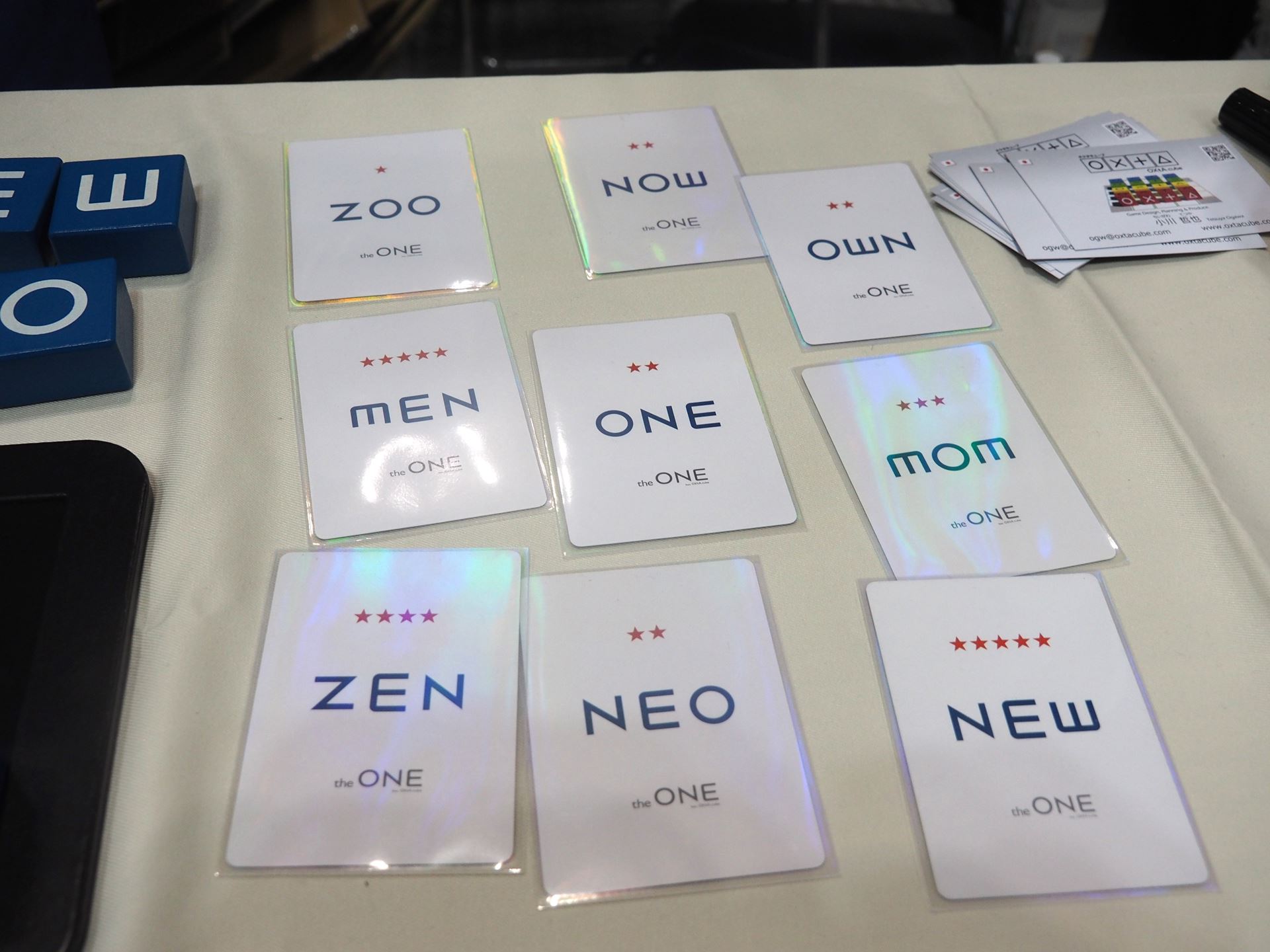 応用編1や応用編2で作れるワードはワードカードとして同梱されている。ワードによって作成難易度が変わるため、それに応じた星の数が設定されている