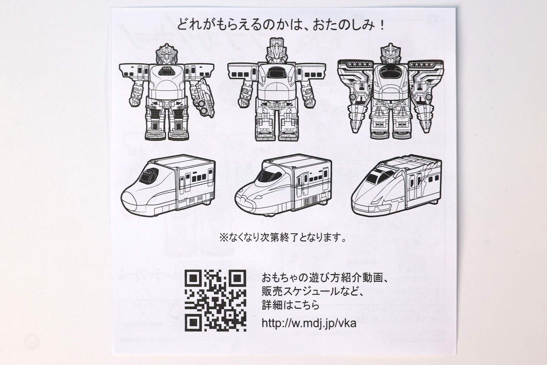 説明書の裏面は全おもちゃに共通したものだ