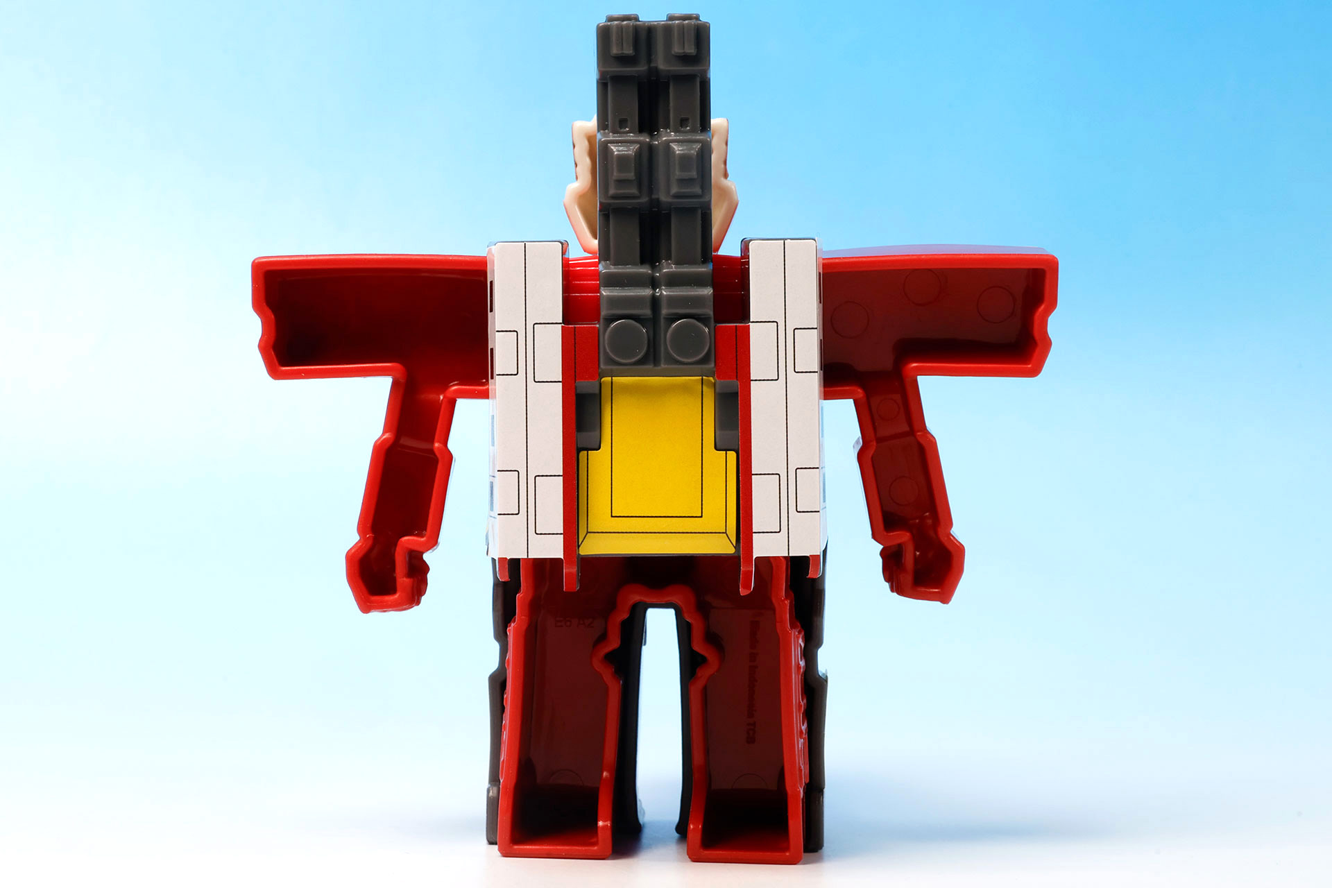 背面側から見たところ