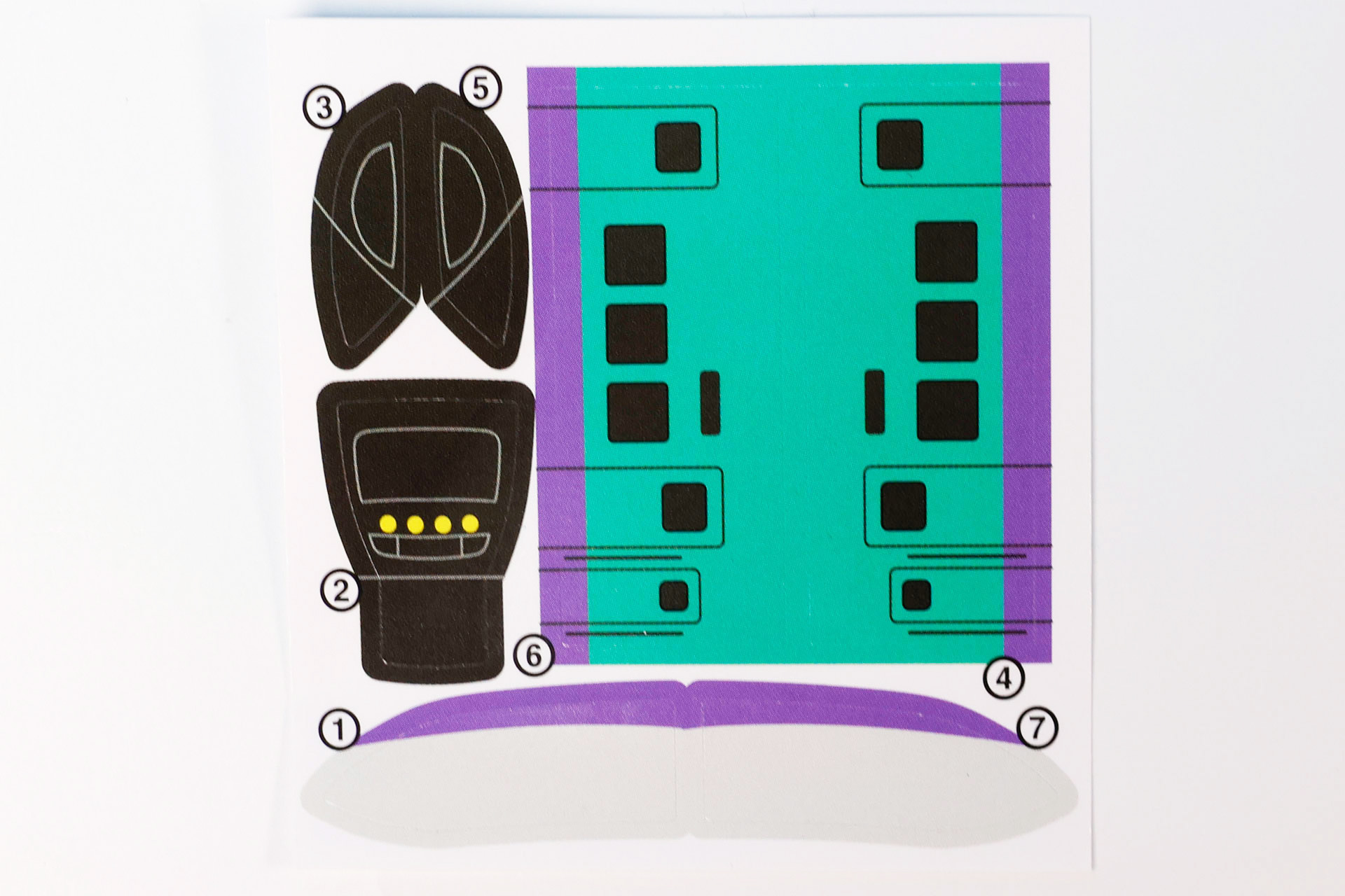 こちらはシンカンセンモードの形状で使用するシール