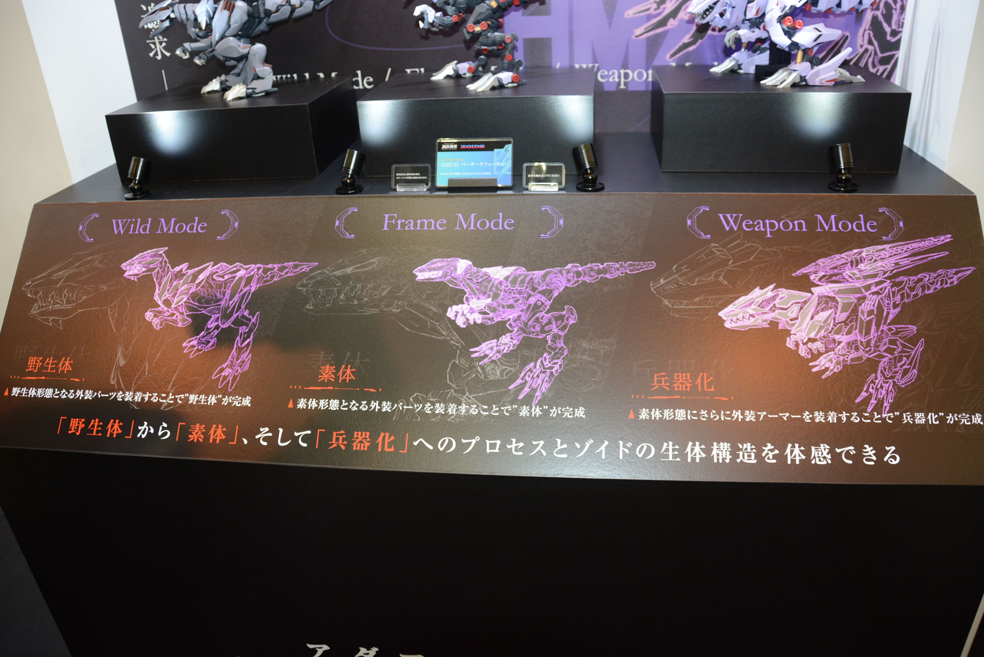 「素体」・「野生体」・「ゾイド」の3つの状態が楽しめる