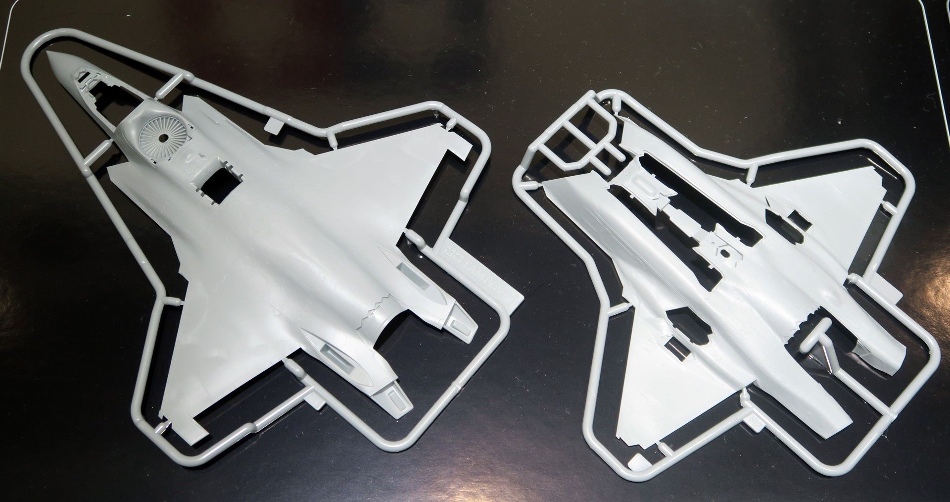 遠目では本当にうっすらとしか見えないが、見る角度や光の加減でモールドが浮かび上がるようになっている