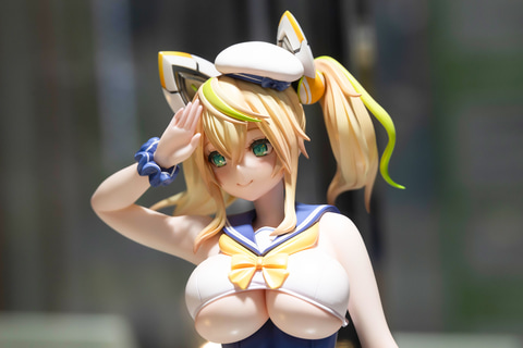 新品未開封　PSO2涼風のジェネ・蒼海アネット　2体セット PSO2 es」よりセーラー風スク水に身を包んだ「涼風のジェネ」と