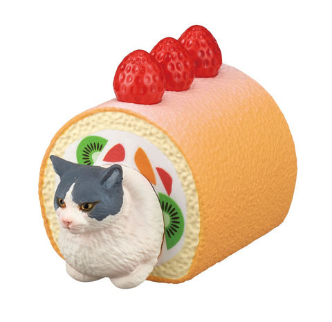 ガチャ「フェリシモ『猫部』スイーツにゃんこクッションフィギュア2