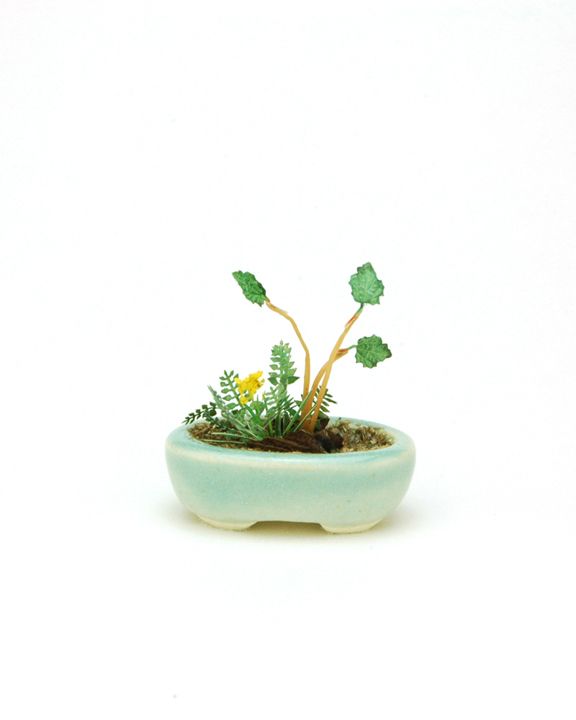 小判鉢寄せ植え【水色】 価格：1,980円
