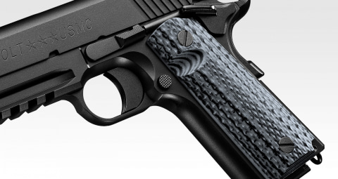 FAT様専 マルイM45A1 ブラック 外装ブラックカスタム 東京マルイ、ガスブロ「M92F クロームステンレス」に「M45A1 ブラック