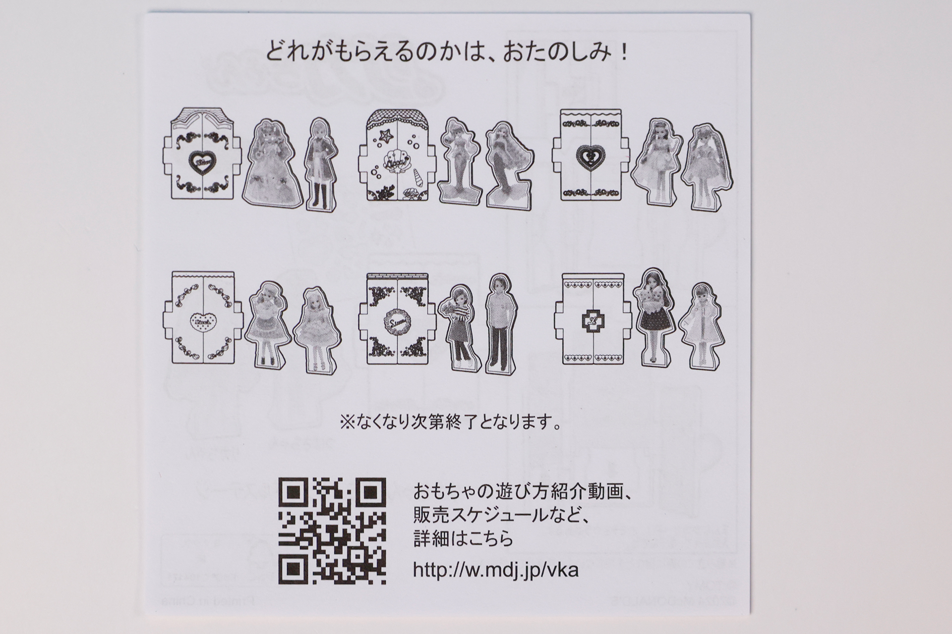 説明書の裏面は全おもちゃに共通したものだ
