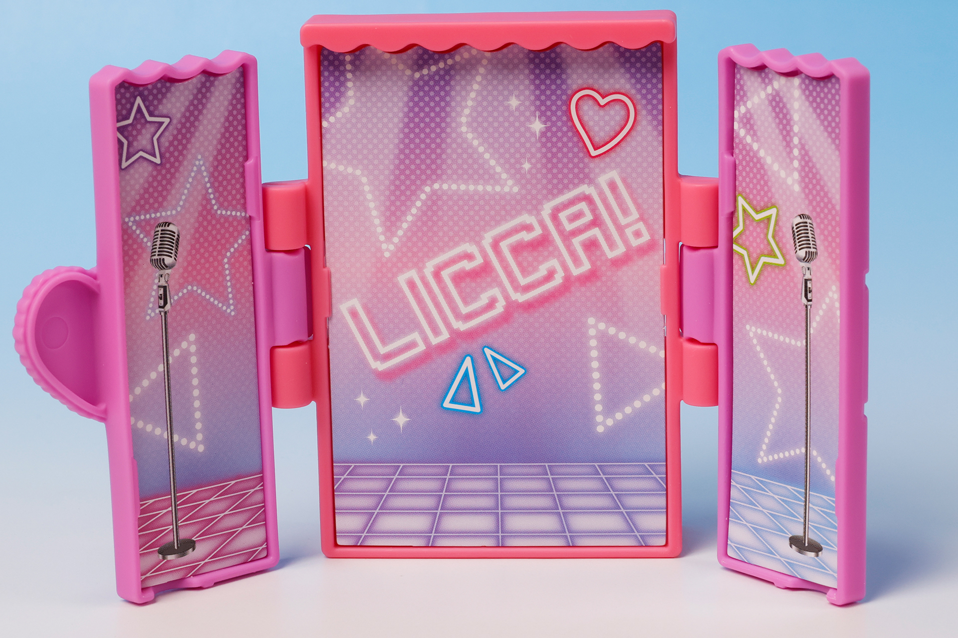 背景スタンドの扉を開けたところ